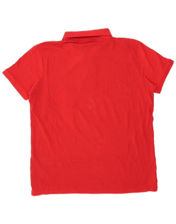Diadora Mens Polo Shirt 2XL Red Cotton