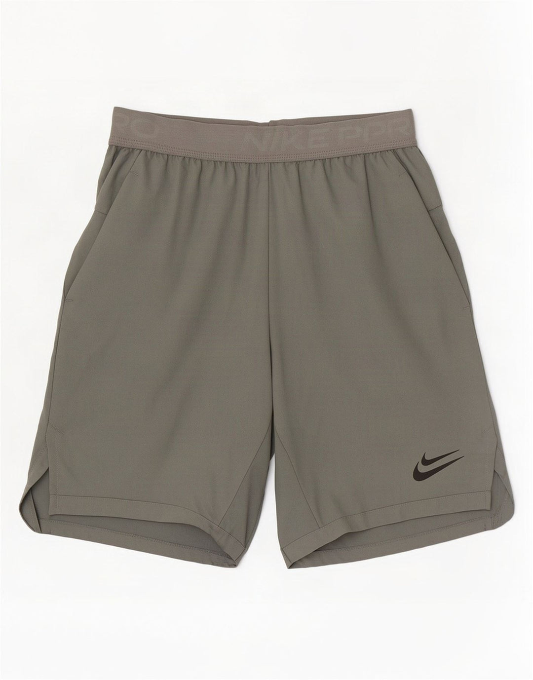 Nike Mens Dri Fit Graphic Standard Sport Shorts Small Khaki Polyester