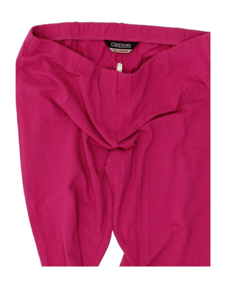 KAPPA Womens Capri Tracksuit Trousers UK 18 XL Pink Vintage Kappa and Second-Hand Kappa from Messina Hembry 