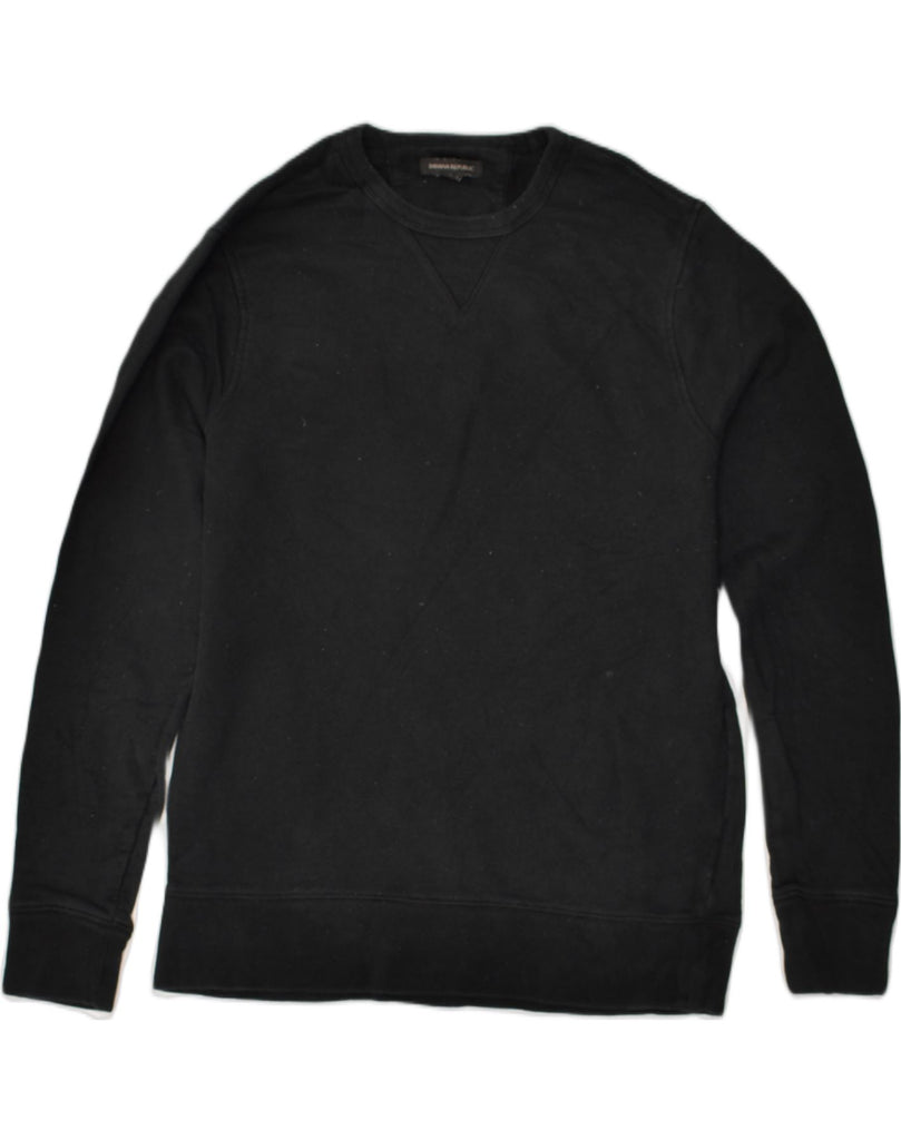 BANANA REPUBLIC Mens Sweatshirt Jumper Medium Black Cotton | Vintage Banana Republic | Thrift | Second-Hand Banana Republic | Used Clothing | Messina Hembry 