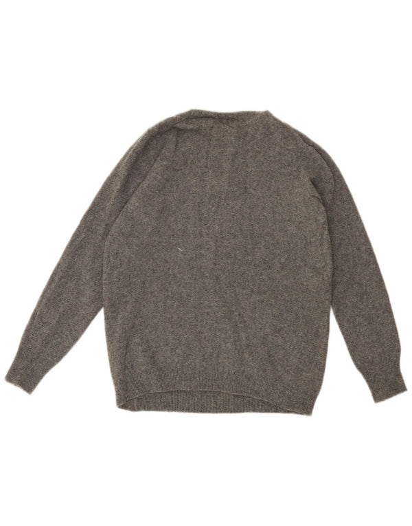 Benetton Girls Crew Neck Jumper Sweater 11-12 Years Grey Flecked