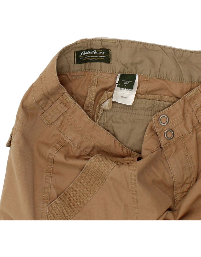 EDDIE BAUER Womens Slim Cargo Trousers US 2 XS W30 L26 Brown Cotton Vintage Eddie Bauer and Second-Hand Eddie Bauer from Messina Hembry 