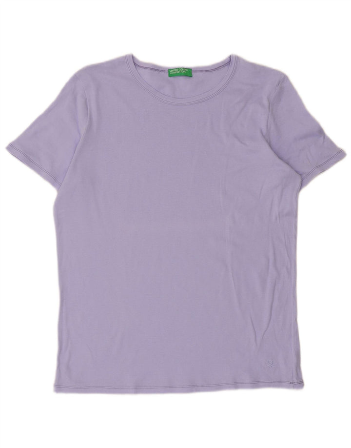 Benetton Womens T-Shirt Top UK 12 Medium Purple
