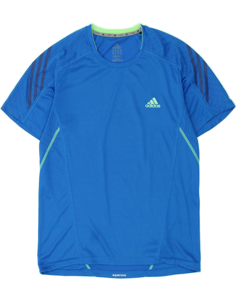 ADIDAS Mens Supernova T-Shirt Top Medium Blue Polyester | Vintage Adidas | Thrift | Second-Hand Adidas | Used Clothing | Messina Hembry 