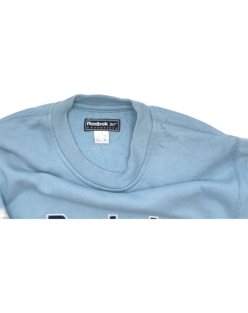 REEBOK Boys Graphic Sweatshirt Jumper 8-9 Years Blue Cotton | Vintage | Thrift | Second-Hand | Used Clothing | Messina Hembry 