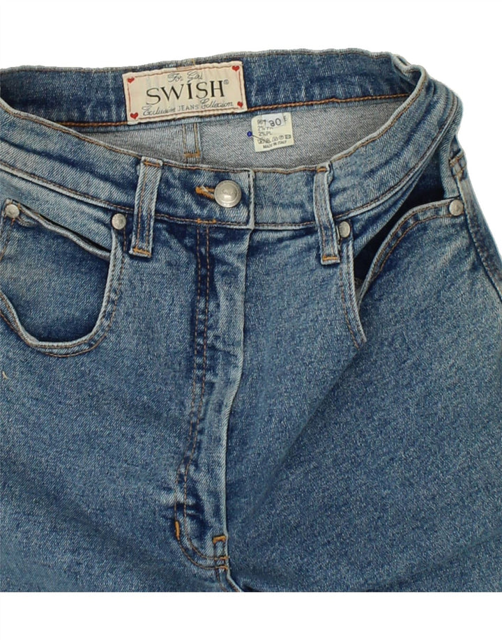 SWISH Womens Skinny Jeans W30 L29  Blue Cotton Vintage Swish and Second-Hand Swish from Messina Hembry 