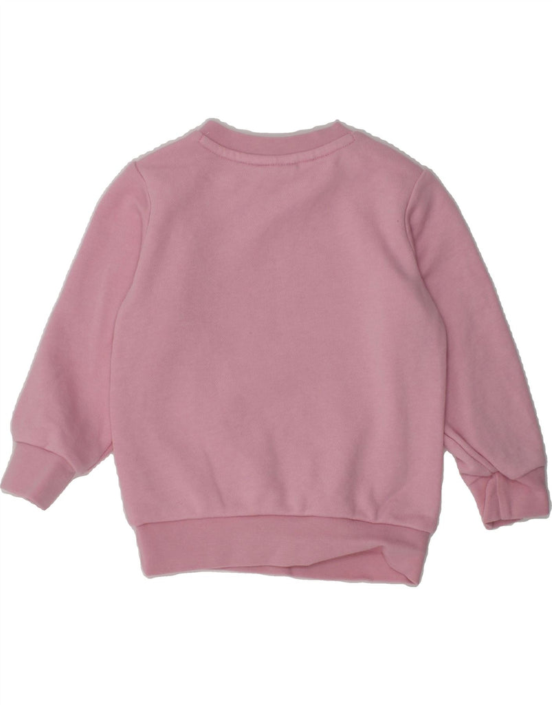 ADIDAS Baby Girls Graphic Sweatshirt Jumper 9-12 Months Pink Cotton | Vintage Adidas | Thrift | Second-Hand Adidas | Used Clothing | Messina Hembry 