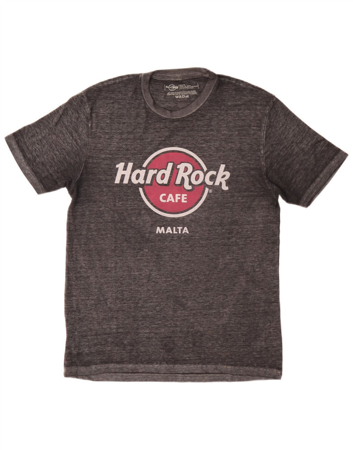 Hard Rock Cafe Mens Malta Graphic T-Shirt Top Medium Grey Cotton