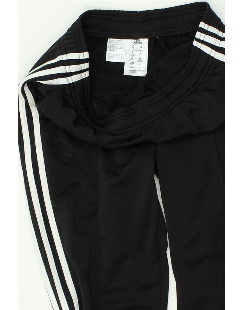 ADIDAS Womens Tracksuit Trousers Joggers UK 4/6 XS Black Polyester | Vintage Adidas | Thrift | Second-Hand Adidas | Used Clothing | Messina Hembry 