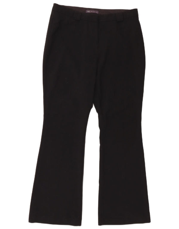 Marks & Spencer Womens Bootcut Suit Trousers UK 12 Medium W32 L30 Black