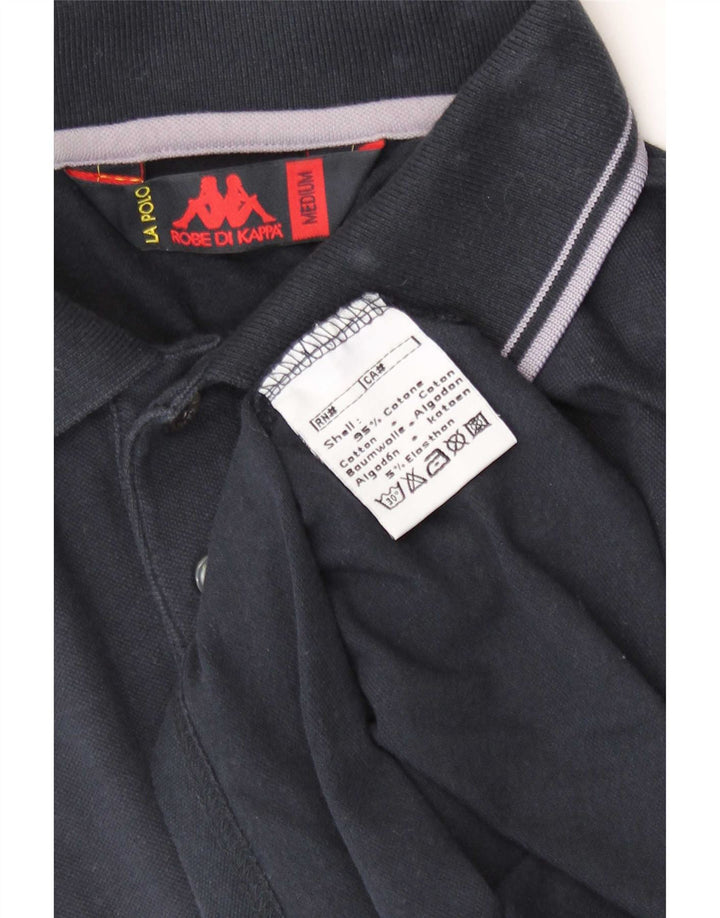 Kappa Mens Polo Shirt Medium Navy Blue Cotton