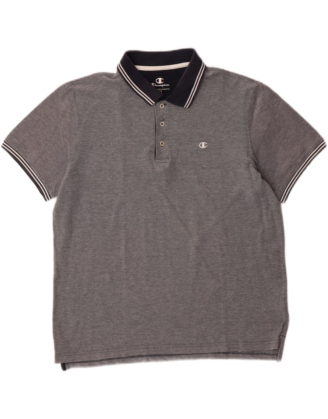 CHAMPION Mens Polo Shirt XL Navy Blue Cotton Vintage Champion and Second-Hand Champion from Messina Hembry 