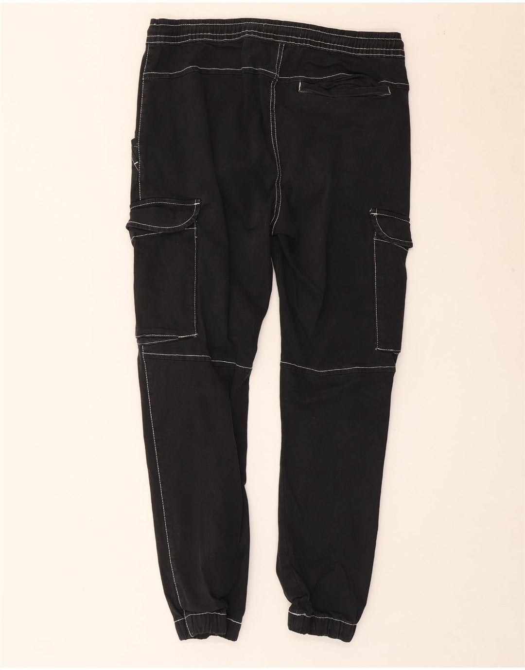 Zara Mens Joggers Cargo Trousers Medium W31 L26 Navy Blue Cotton