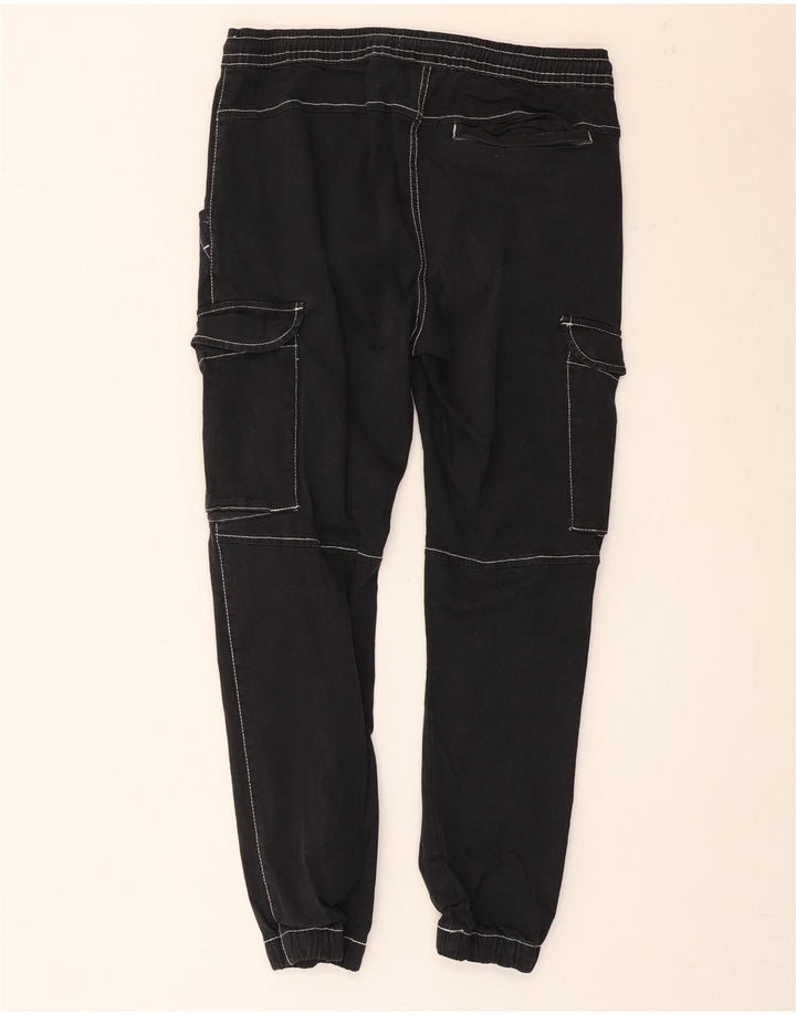 Zara Mens Joggers Cargo Trousers Medium W31 L26 Navy Blue Cotton
