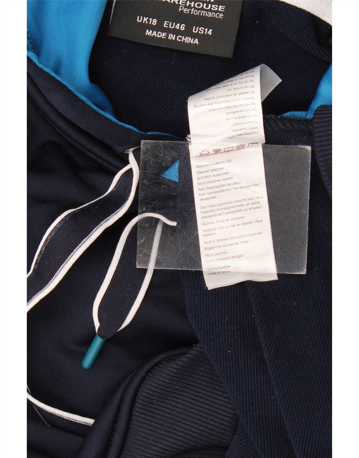 MOUNTAIN WAREHOUSE Womens Hoodie Jumper UK 18 XL Navy Blue Polyester