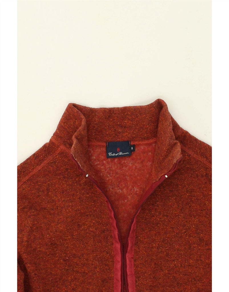 CONTE OF FLORENCE Mens Fleece Jacket UK 36 Small Red Polyester | Vintage Conte of Florence | Thrift | Second-Hand Conte of Florence | Used Clothing | Messina Hembry 