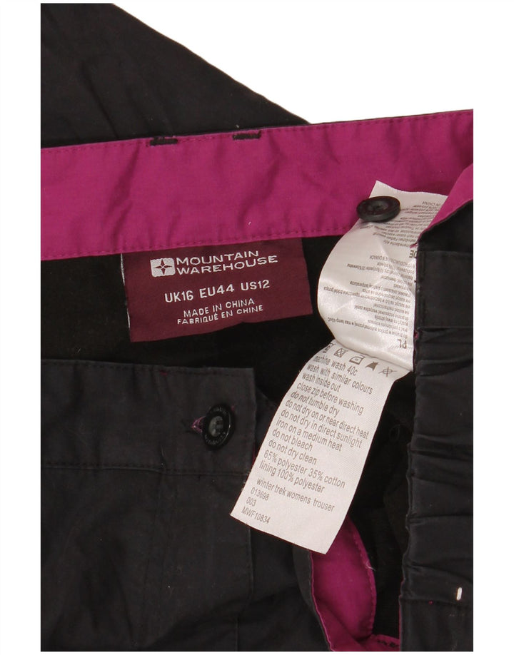 Mountain Warehouse Womens Windbreaker Trousers UK 16 Large W38 L30 Black