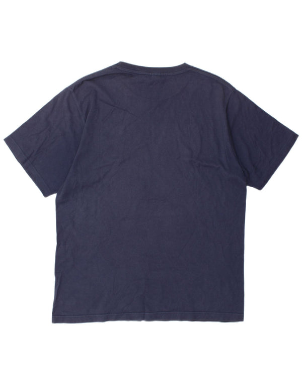Nike Mens Graphic T-Shirt Top UK 39/41 Medium Navy Blue Cotton