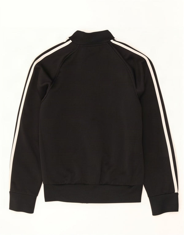 Adidas Womens Tracksuit Top Jacket UK 10 Small Black Polyester