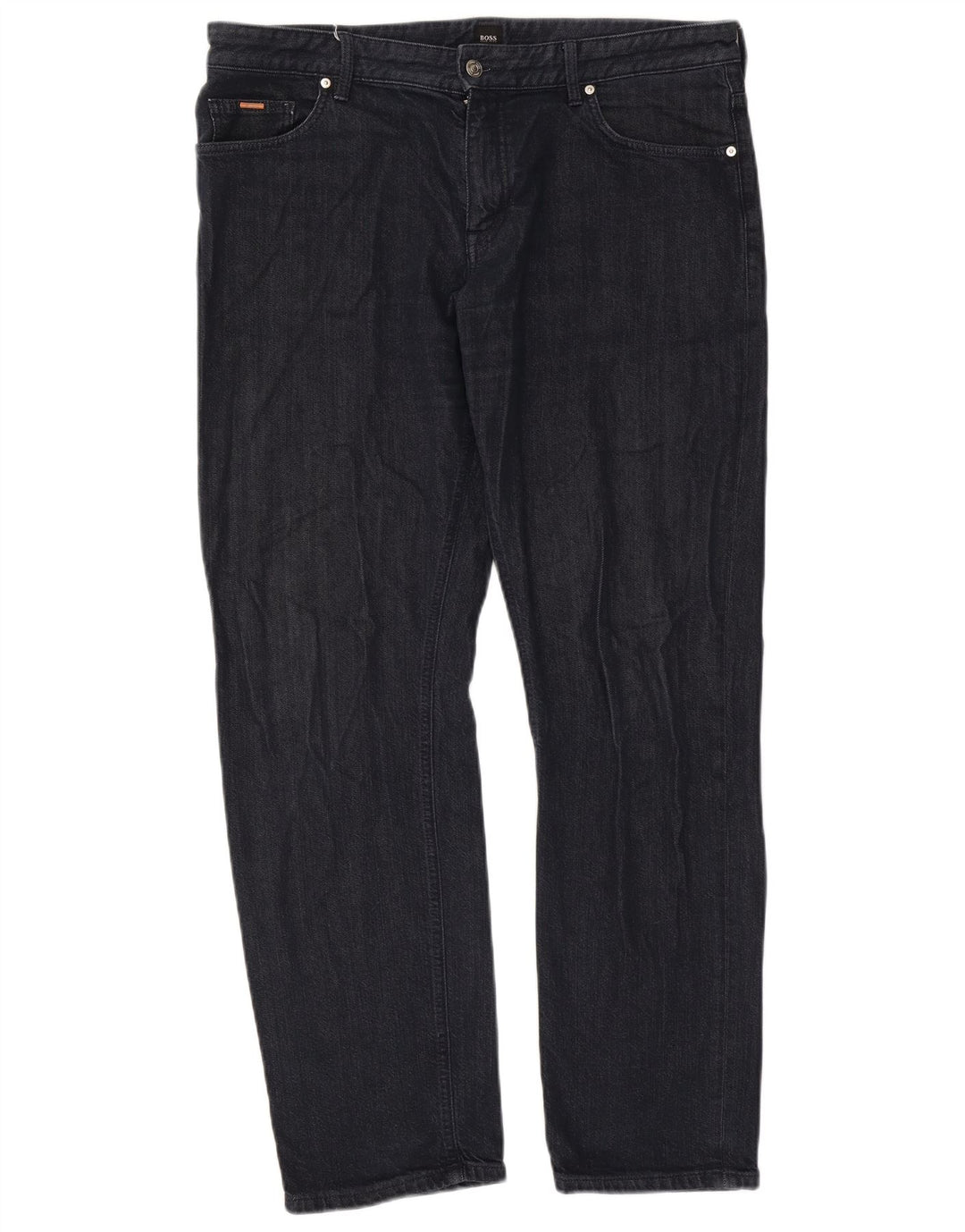 Hugo Boss Mens Stretch Straight Jeans W38 L31 Navy Blue