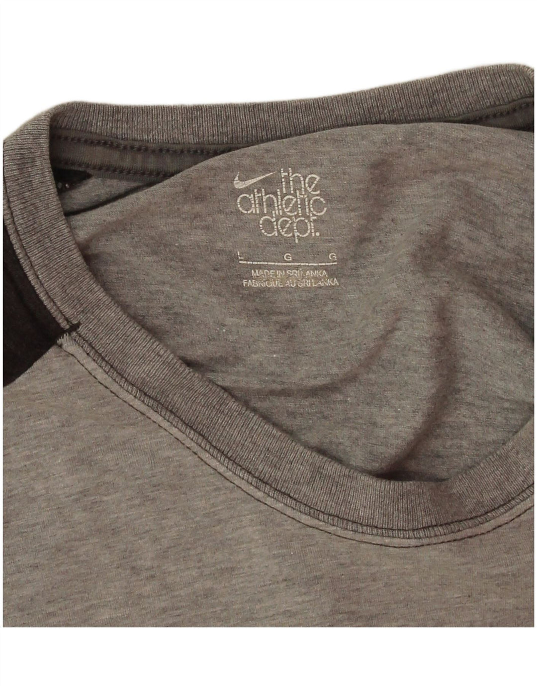 Nike Mens Graphic T-Shirt Top Large Grey Colourblock Cotton