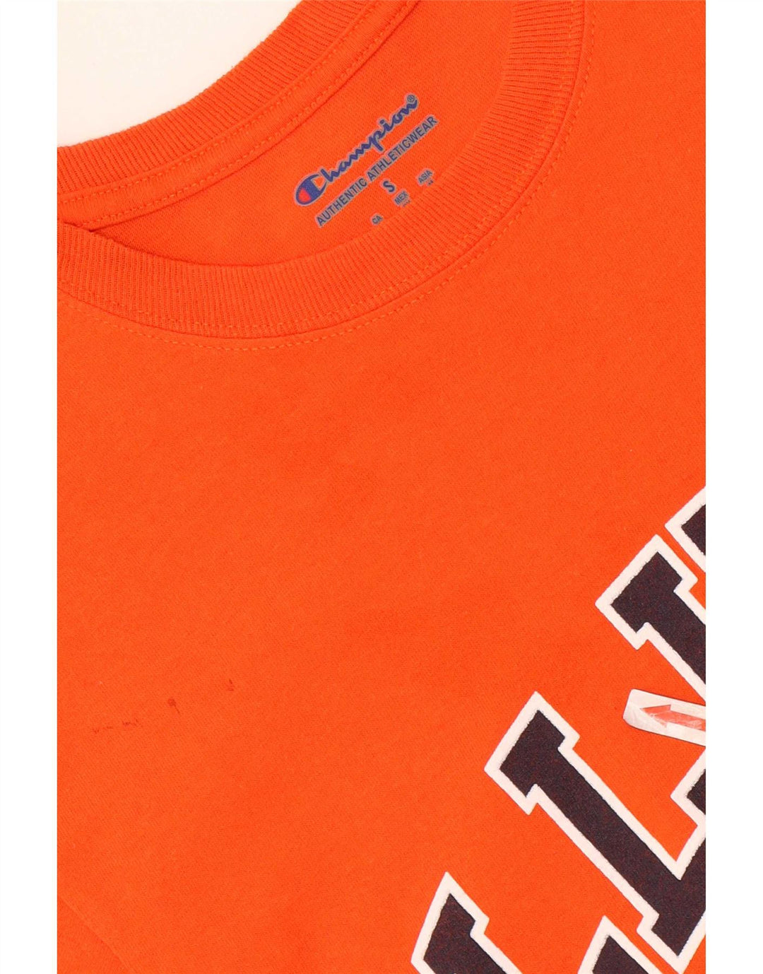 Champion Mens Illinois Graphic T-Shirt Top Small Orange