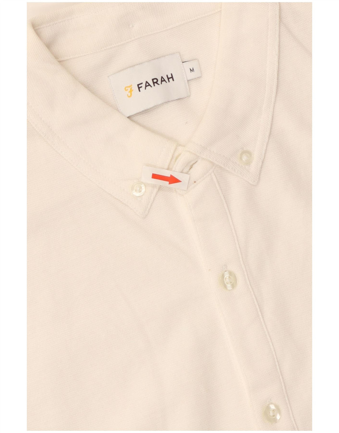 Farah Mens Shirt Medium White Cotton