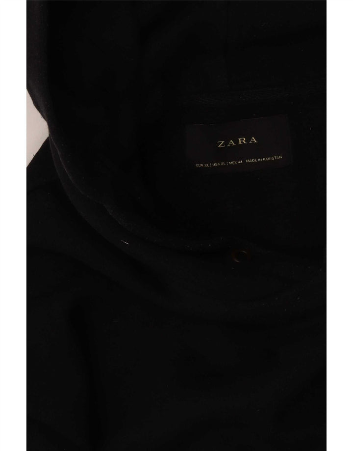 Zara Mens Hoodie Jumper XL Black