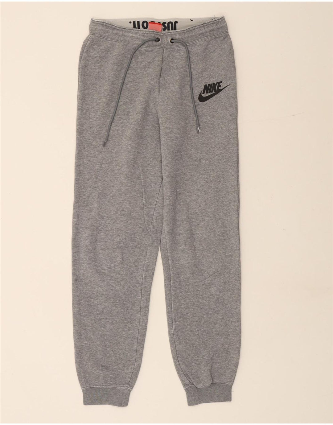 NIKE Mens Tracksuit Trousers Joggers Small  Grey Cotton