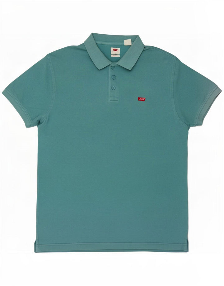 Levi's Mens Standard Polo Shirt Large Blue Cotton