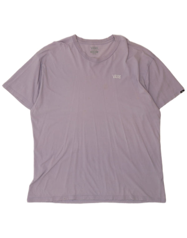 Vans Mens Classic Fit T-Shirt Top 2XL Purple Cotton
