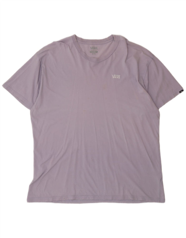 Vans Mens Classic Fit T-Shirt Top 2XL Purple Cotton