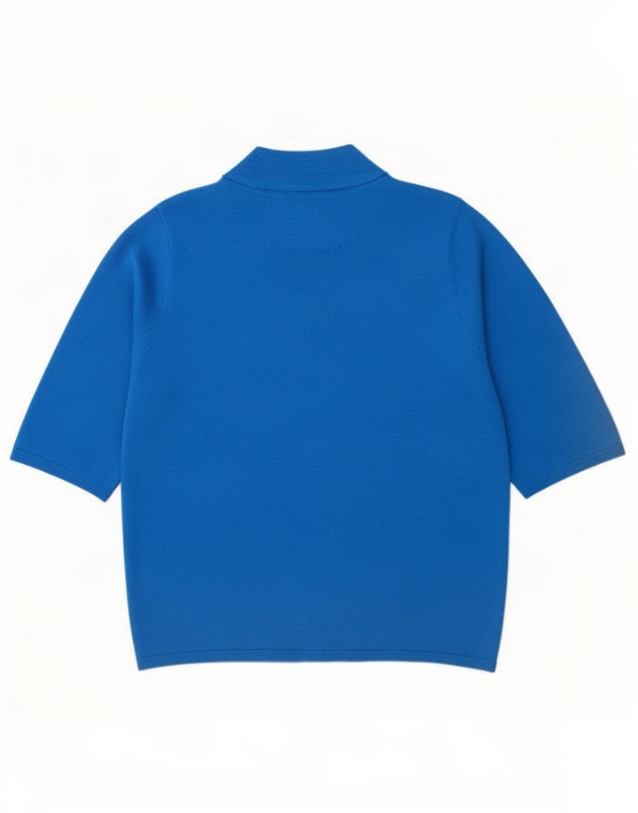 Marks & Spencer Womens Turtle Neck Jumper Sweater UK 14 Medium Blue