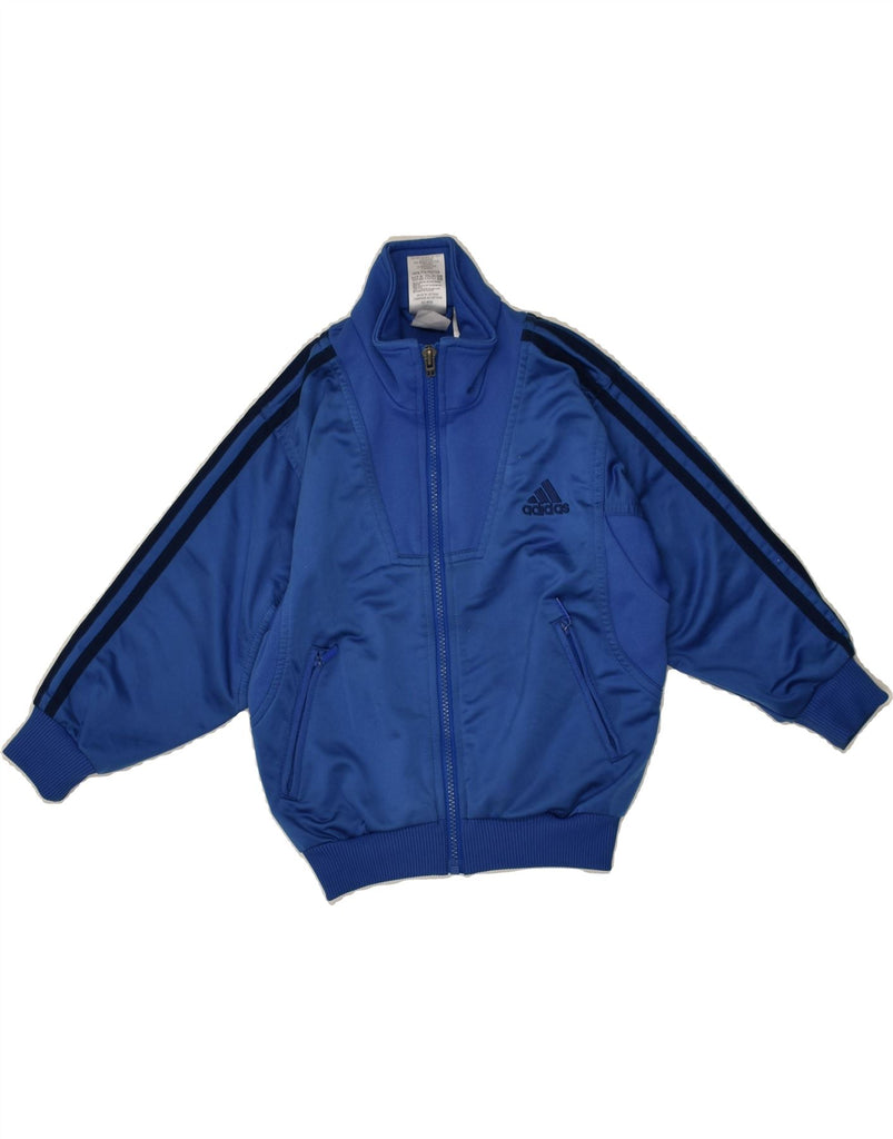 ADIDAS Boys Tracksuit Top Jacket 7-8 Years Blue Polyester | Vintage Adidas | Thrift | Second-Hand Adidas | Used Clothing | Messina Hembry 