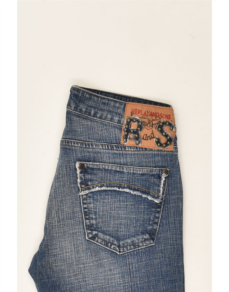 REPLAY AND SONS Girls Capri Bootcut Jeans 13-14 Years W26 L19 Blue Cotton | Vintage Replay and Sons | Thrift | Second-Hand Replay and Sons | Used Clothing | Messina Hembry 