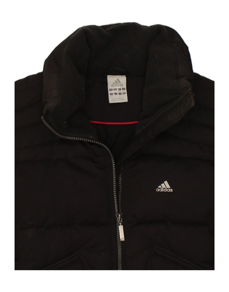 ADIDAS Womens Padded Gilet UK 12 Medium Black Polyester Vintage Adidas and Second-Hand Adidas from Messina Hembry 