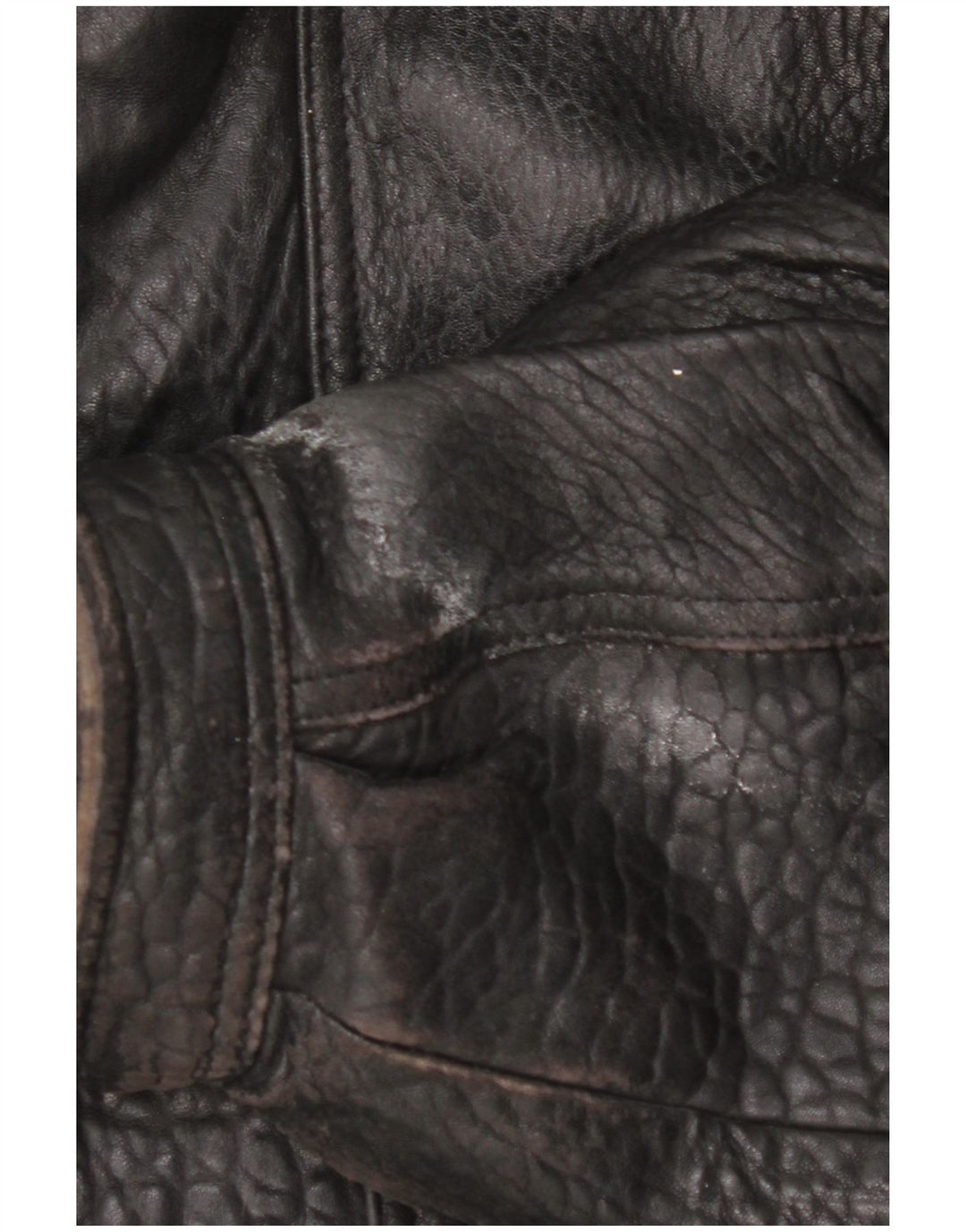 Vintage Mens Hooded Leather Jacket UK 42 XL Black