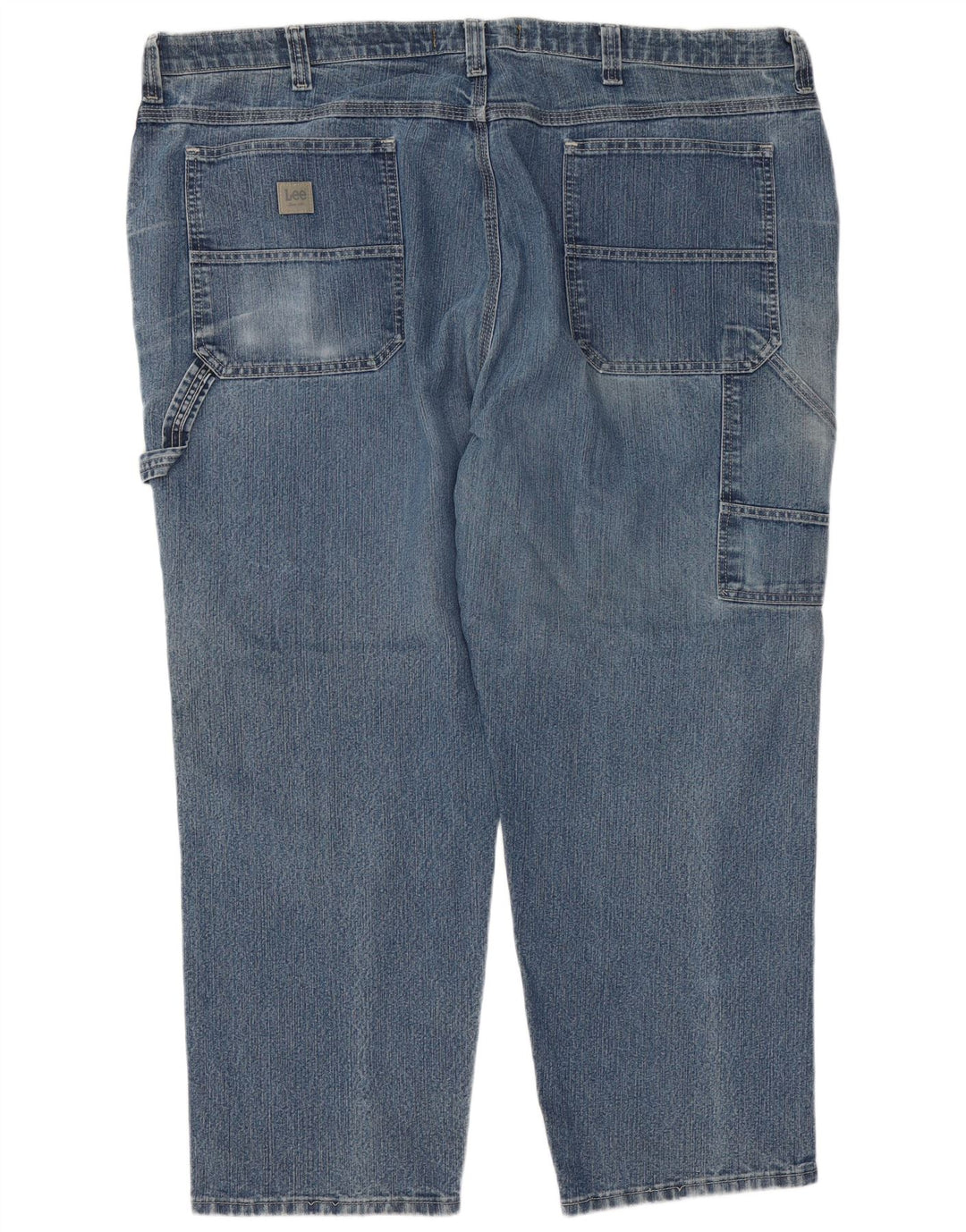 Lee Mens Carpenter Cargo Straight Jeans W48 L30 Blue Cotton