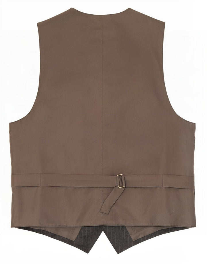 Vintage Mens Waistcoat IT 48 Medium Grey Pinstripe