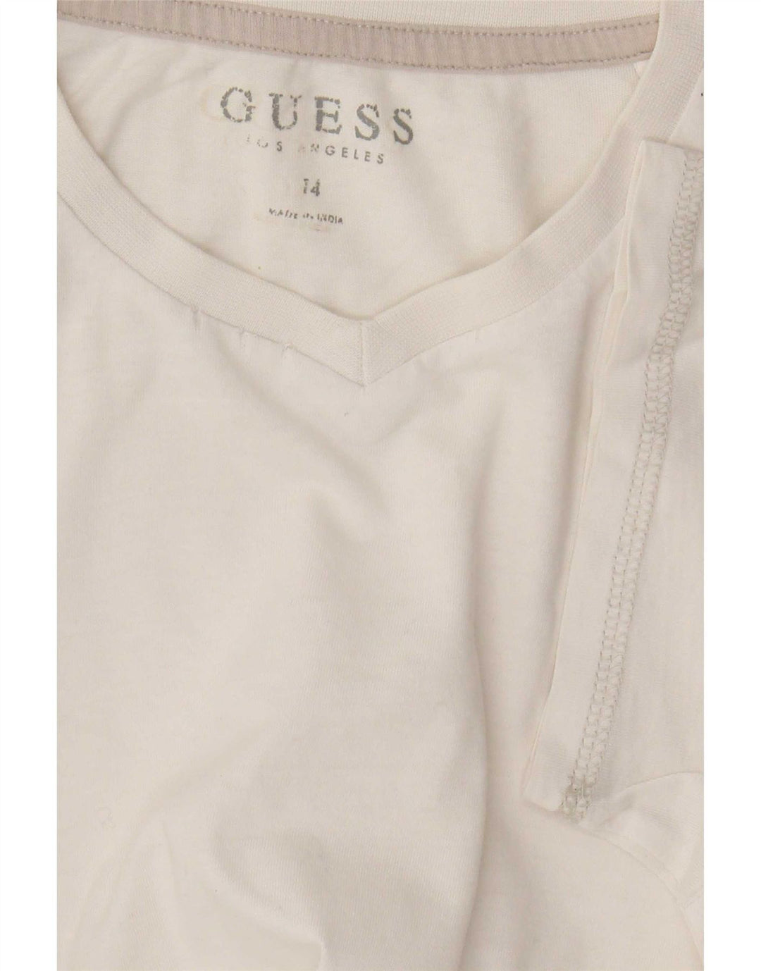 Guess Womens Graphic T-Shirt Top UK 14 Medium White