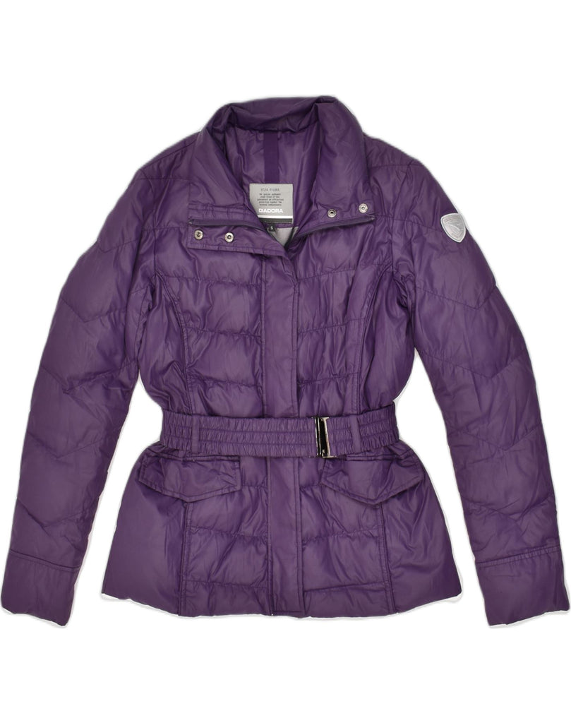 DIADORA Womens Padded Jacket UK 10 Small Purple Polyester | Vintage Diadora | Thrift | Second-Hand Diadora | Used Clothing | Messina Hembry 