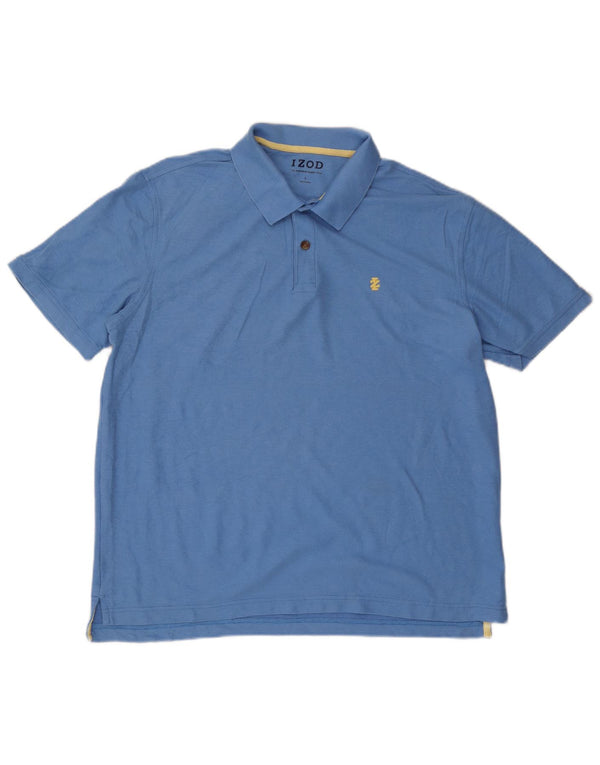 IZOD Mens Polo Shirt Large Blue