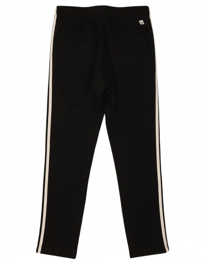 ADIDAS Boys Tracksuit Trousers 11-12 Years Black Polyester