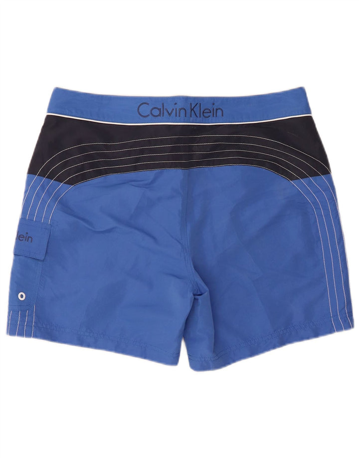 Calvin Klein Mens Swimming Shorts Medium Blue Polyester