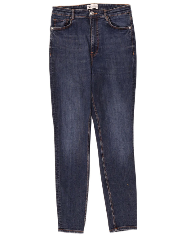 Zara Womens High Waist Skinny Jeans EU 40 Medium W30 L28 Blue Cotton