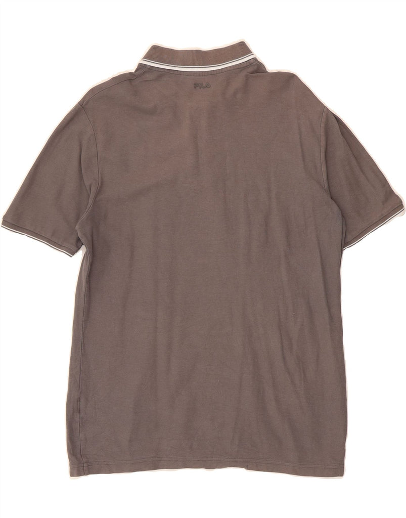 FILA Mens Polo Shirt XL Grey Cotton Vintage Fila and Second-Hand Fila from Messina Hembry 