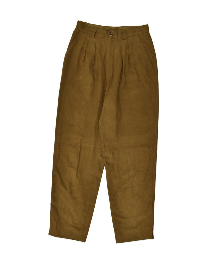 VINTAGE Womens High Waist Pegged Chino Trousers IT 42 Medium W24 L25 Khaki | Vintage Vintage | Thrift | Second-Hand Vintage | Used Clothing | Messina Hembry 