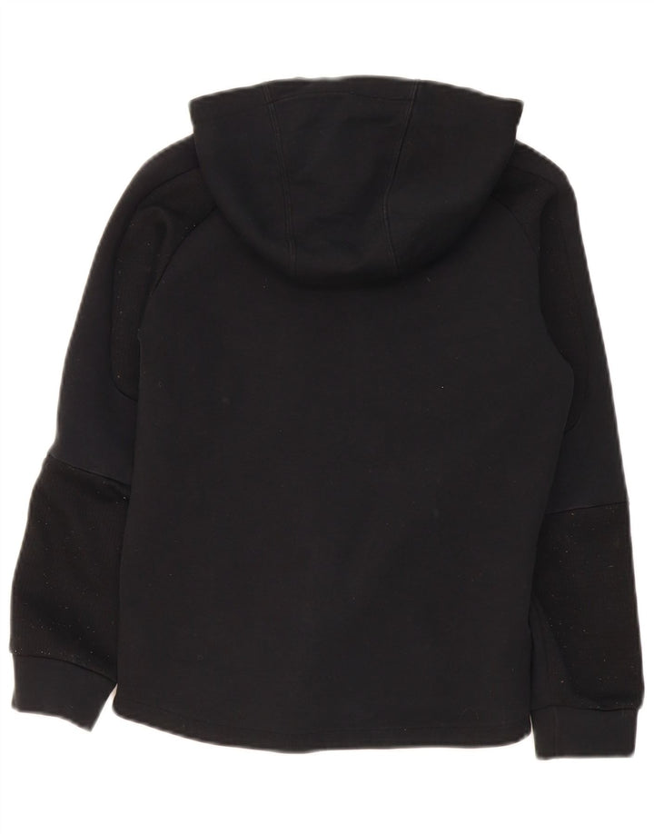 PUMA Boys Zip Hoodie Sweater 11-12 Years Black Cotton