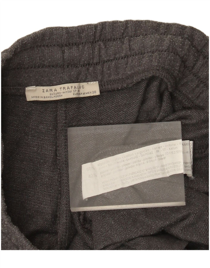 Zara Womens Windbreaker Trousers UK 12 Medium Grey Cotton
