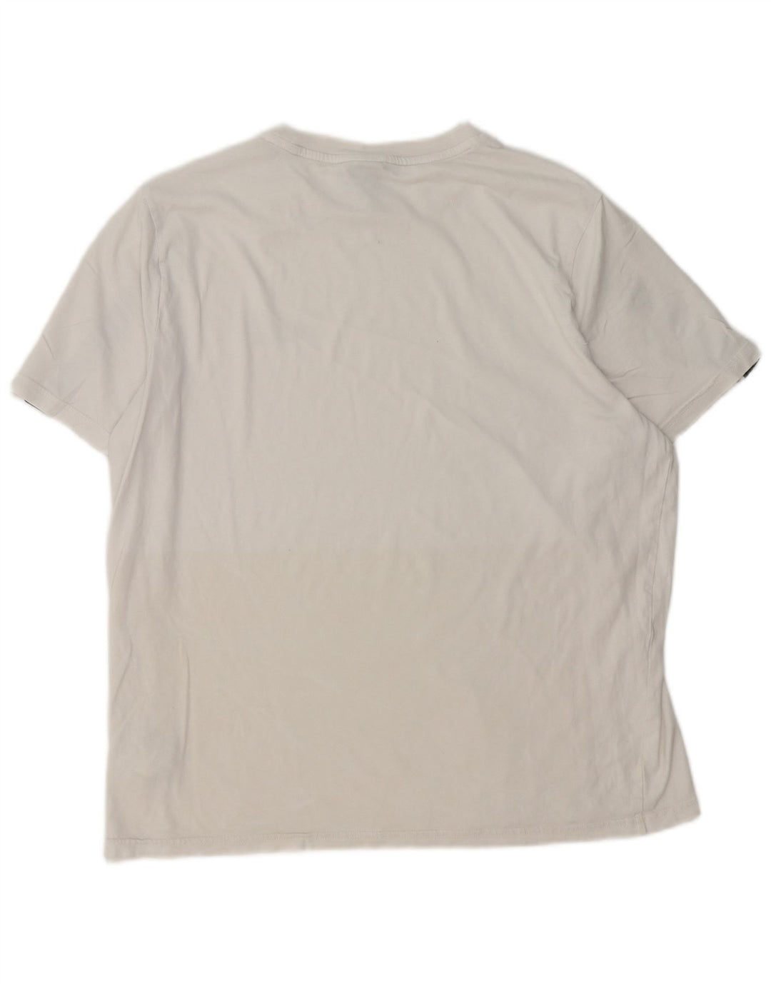 PUMA Mens Graphic T-Shirt Top Large White Colourblock Cotton